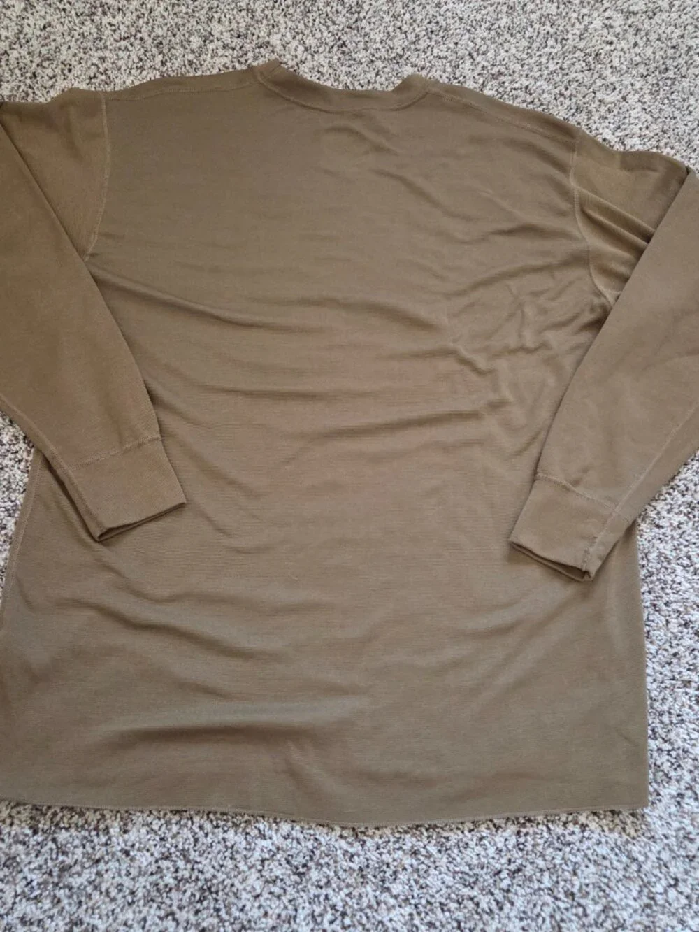 Cabelas Shirt Mens XL Brown Polartec Underwear Thermal Base Layer Long Sleeve